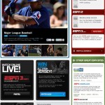 Screenshot of the ESPN homepage