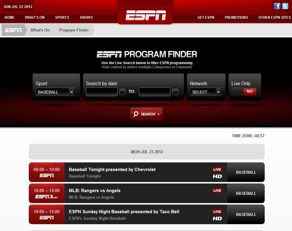Espn Programm Espn Programm